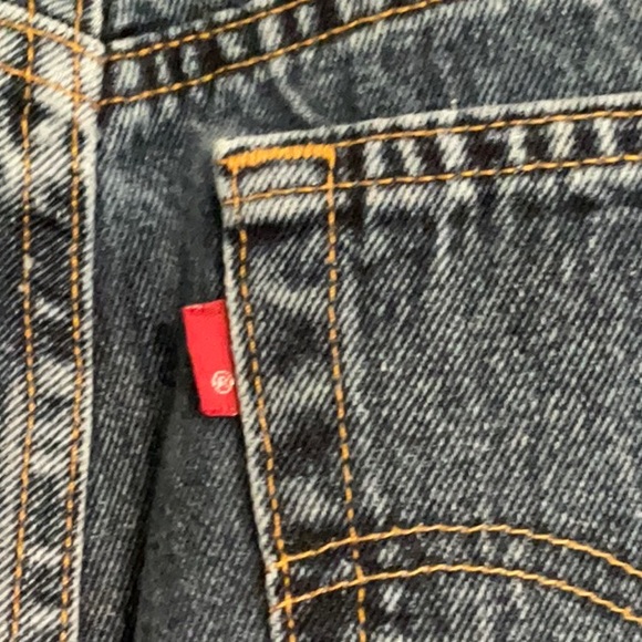 Levi’s 521 Dark Denim Jeans Tapered Fit Tapered Leg MADE IN USA - Picture 5 of 6